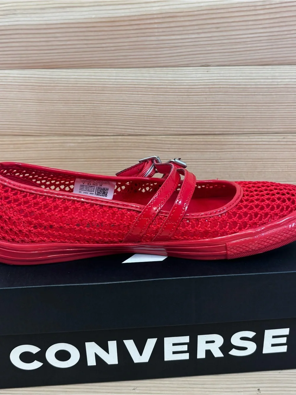 Converse Chuck Taylor All Star Dainty Mary Jane Knit Red A16568C CTAS Woman’s 9 - Picture 2 of 6